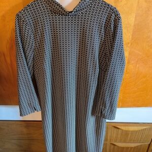 Isaac Mizrahi Black and White Geometric Dress